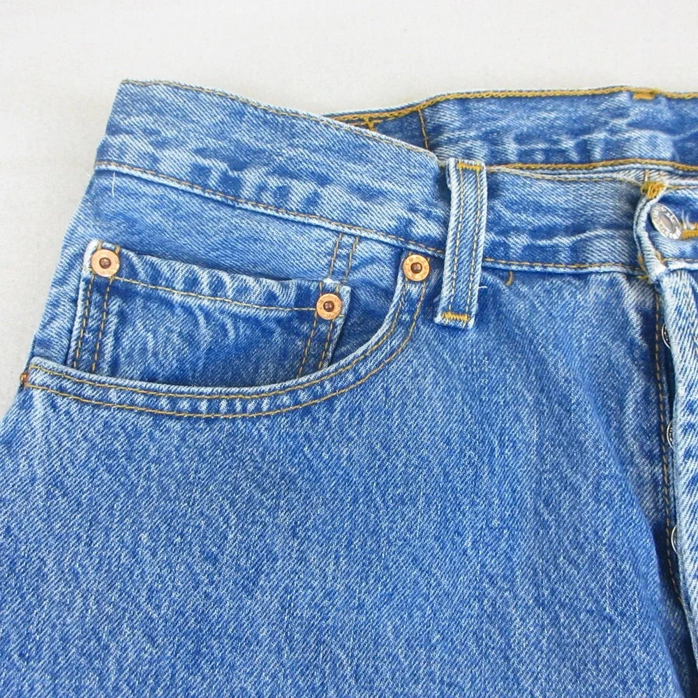 Levi's 501 Jeans Mens 32x36 Blue Medium Wash Denim Original Fit Button Fly  EUC